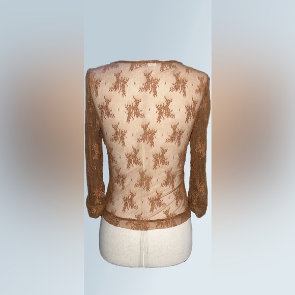 Free People- NWT -Lost in Lace Cardi- Bright Cider -Small - Picture 8 of 14